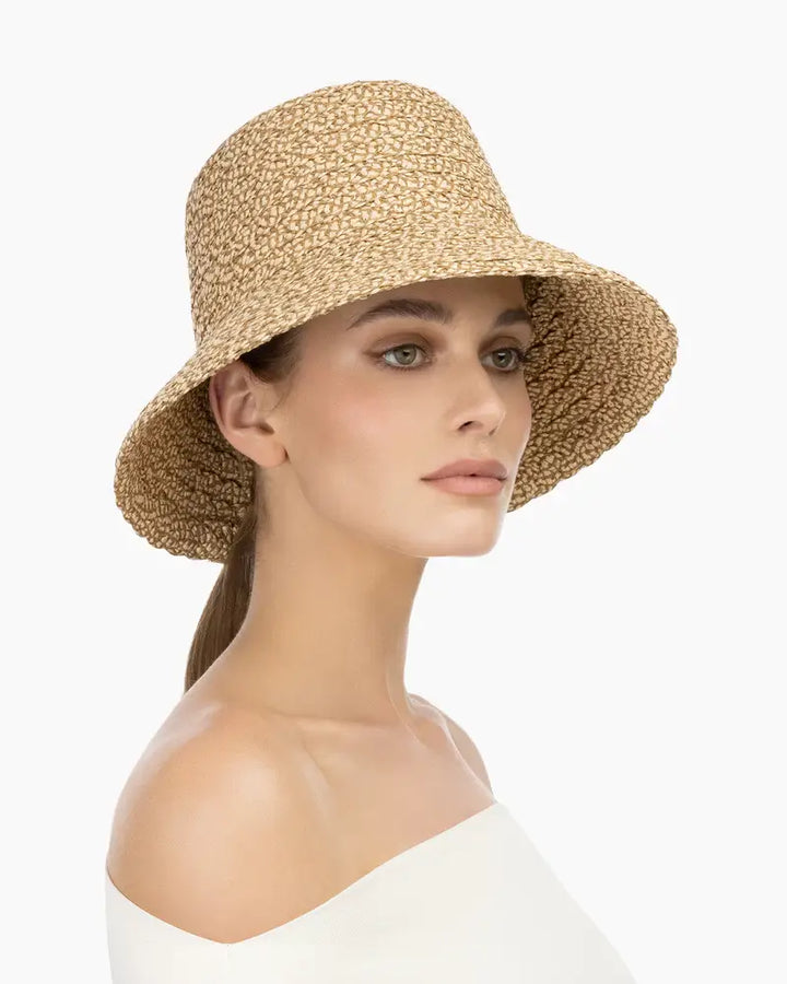 Eric Javits Valeria Bucket Hat in Peanut - Mildred Hoit