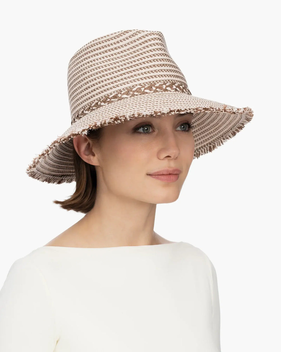 Eric Javits Mykonos Fedora Hat in Latte - Mildred Hoit
