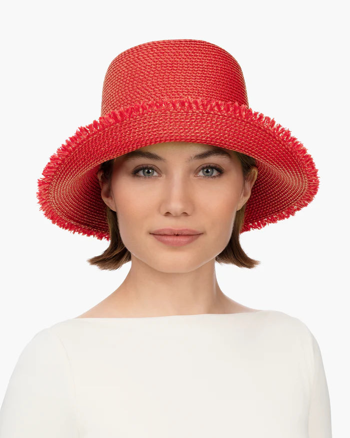 Eric Javits Squishee Bucket in Red - Mildred Hoit