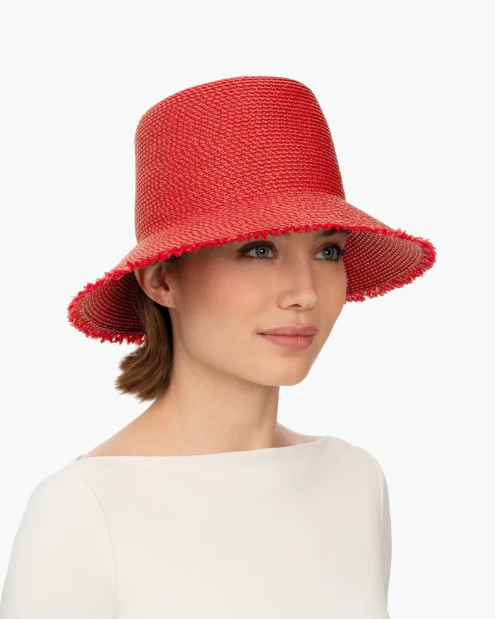 Eric Javits Squishee Bucket in Red - Mildred Hoit