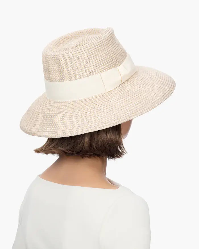 Eric Javits Phoenix Fedora Hat in Cream - Mildred Hoit