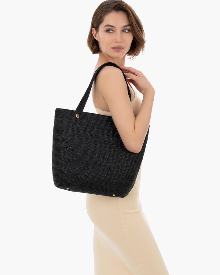Eric Javits Squishee Tote II in Black - Mildred Hoit