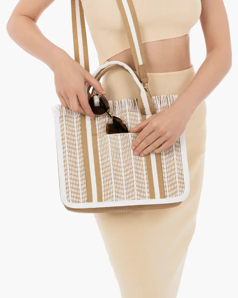 Eric Javits Maku Bag in White Mix