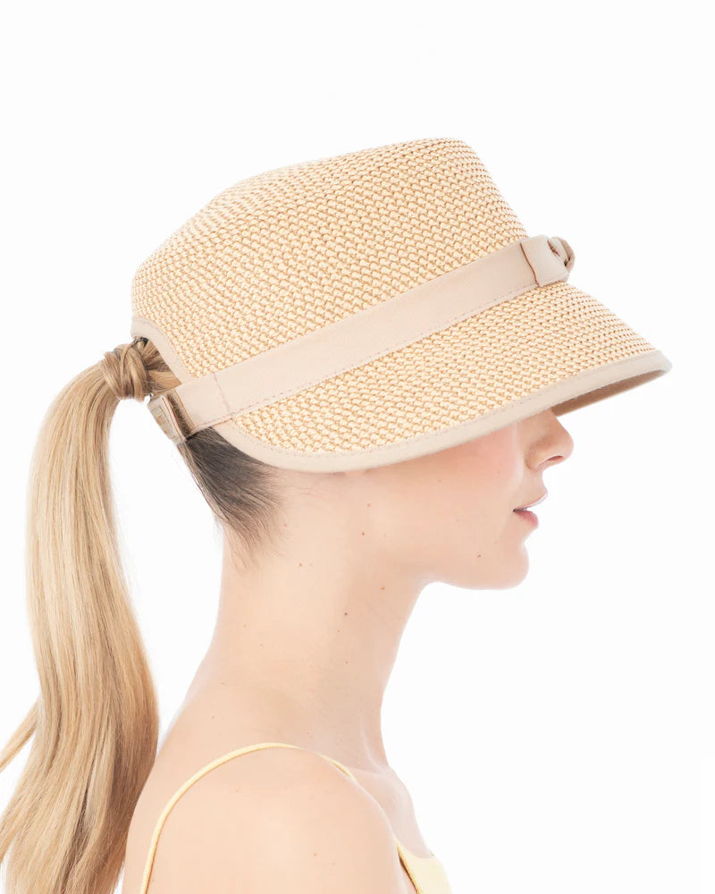 Eric Javits Pamie Visor in Peanut - Mildred Hoit