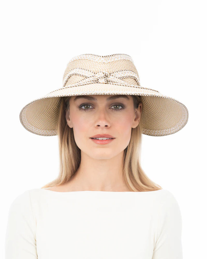 Eric Javits Bowmantic Visor in Cream - Mildred Hoit