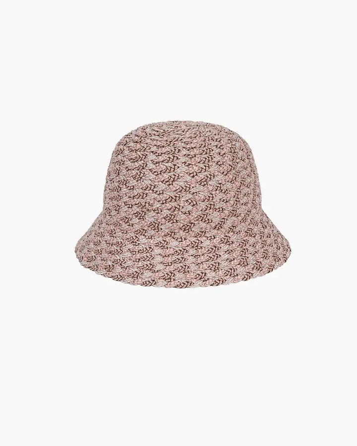 Eric Javits Woven Pith Hat in Blush Mix - Mildred Hoit