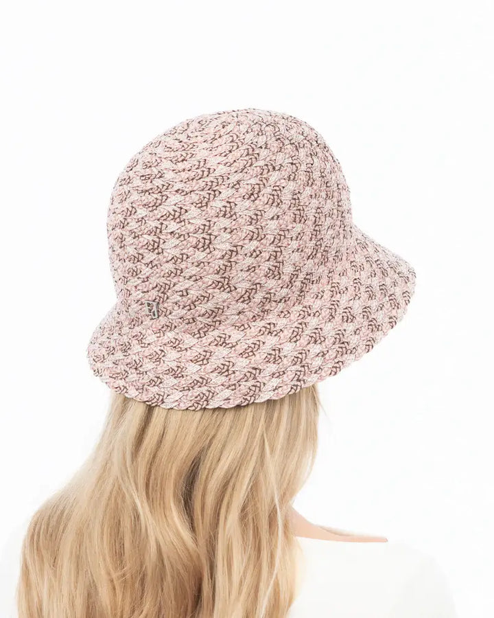 Eric Javits Woven Pith Hat in Blush Mix - Mildred Hoit