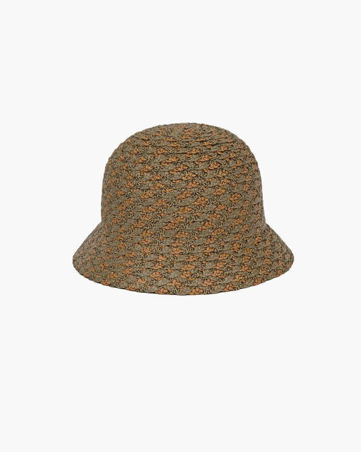 Eric Javits Woven Pith Hat in Khaki Mix - Mildred Hoit