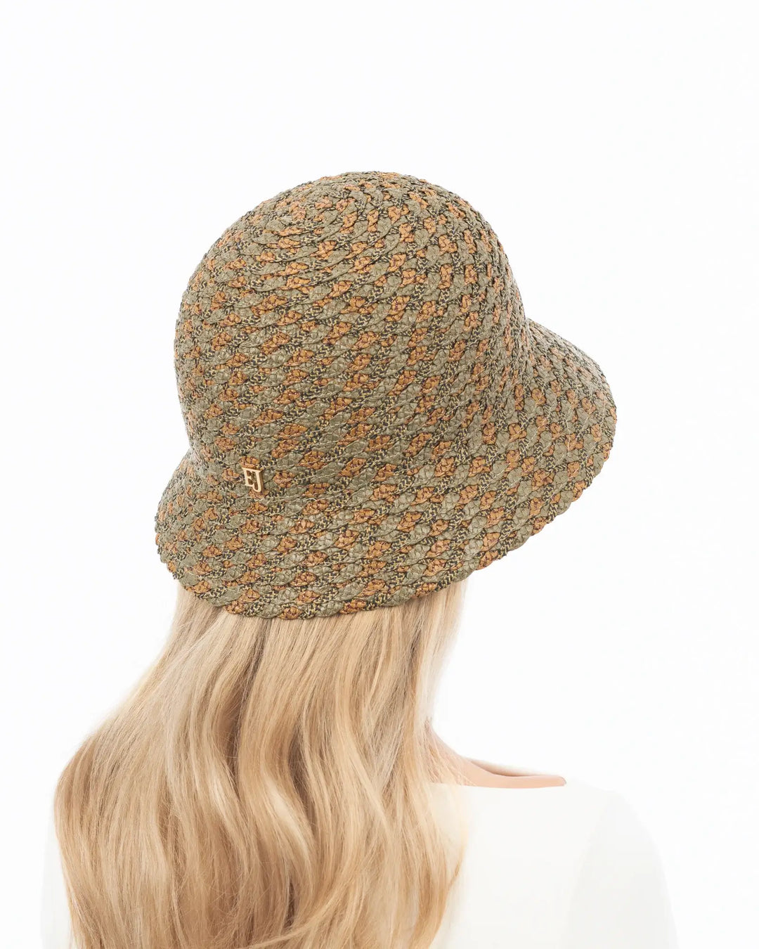 Eric Javits Woven Pith Hat in Khaki Mix - Mildred Hoit