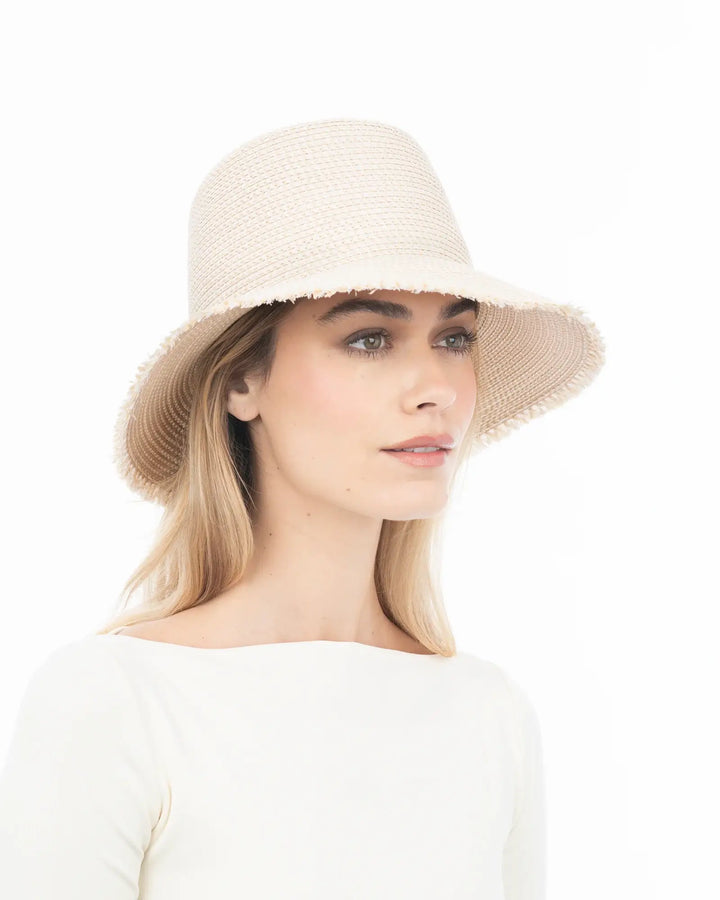 Eric Javits Squishee® Bucket Hat in Cream - Mildred Hoit