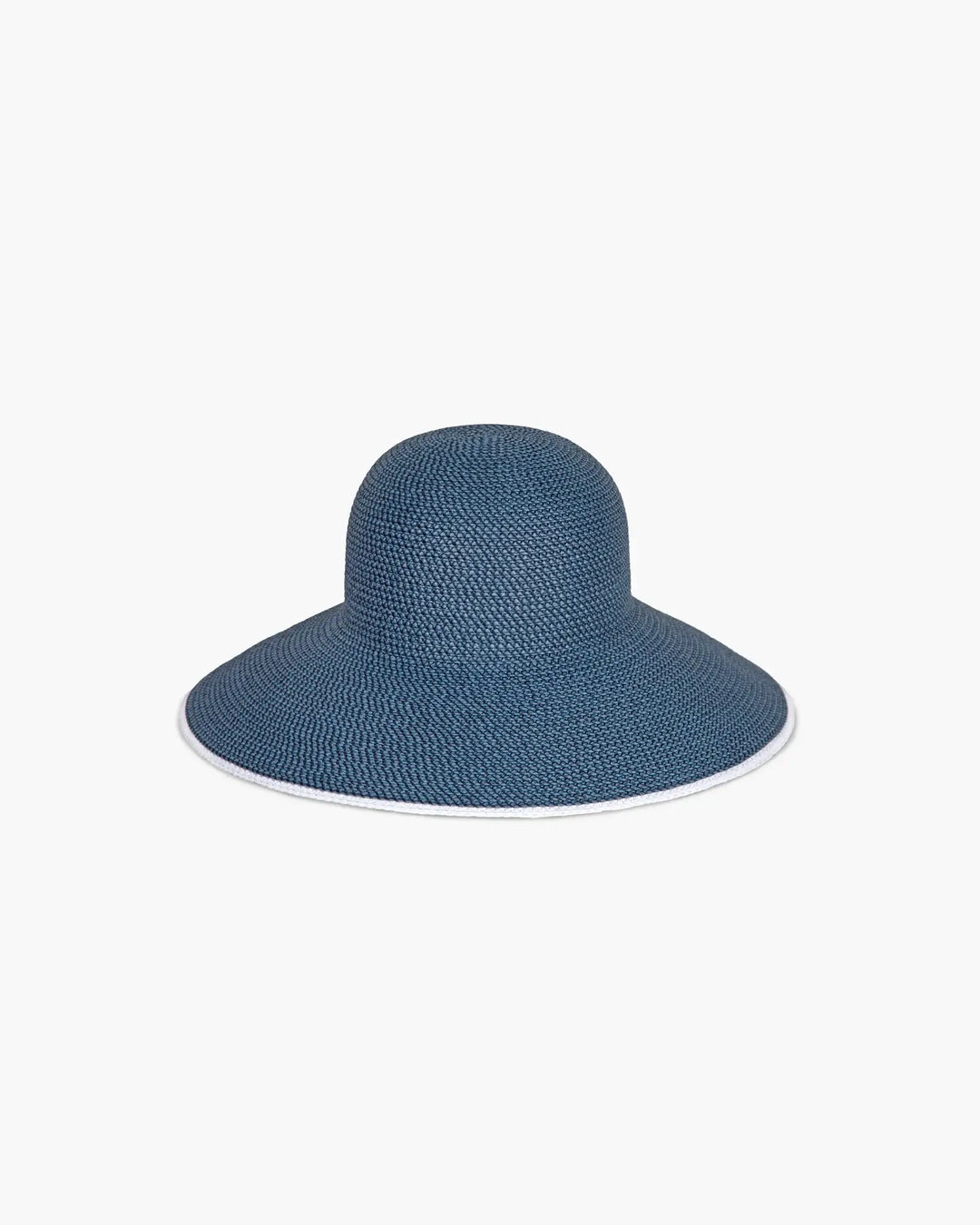 Eric Javits Hampton Hat in Indigo & White - Mildred Hoit