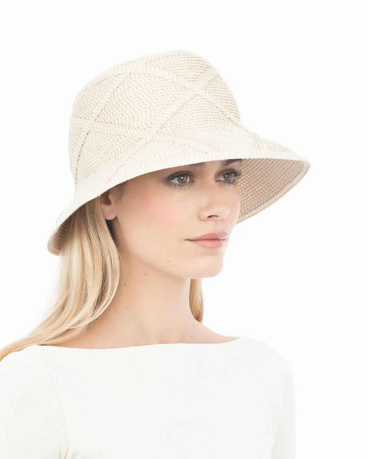 Eric Javits Latticia Hat in White Mix - Mildred Hoit