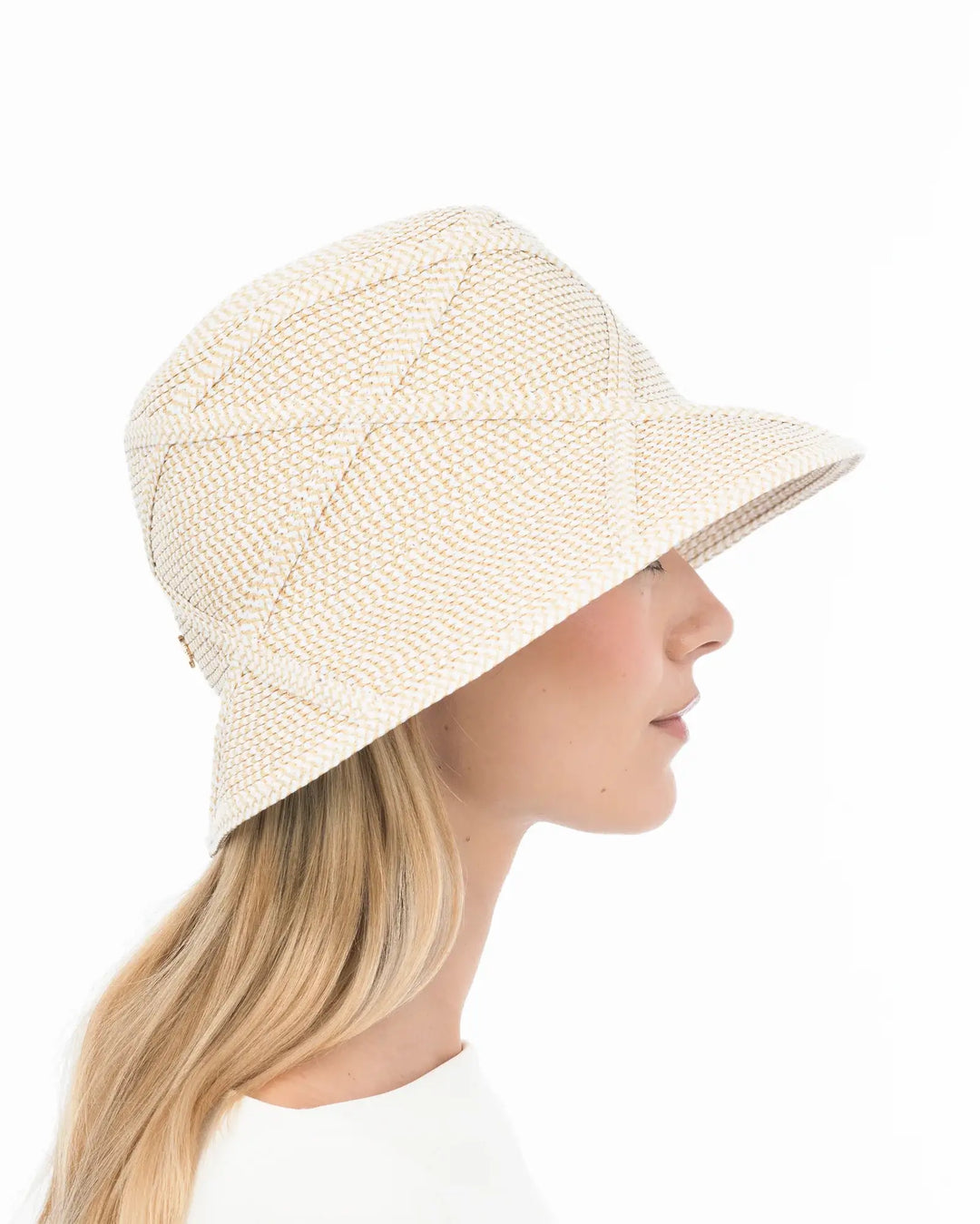 Eric Javits Latticia Hat in White Mix - Mildred Hoit