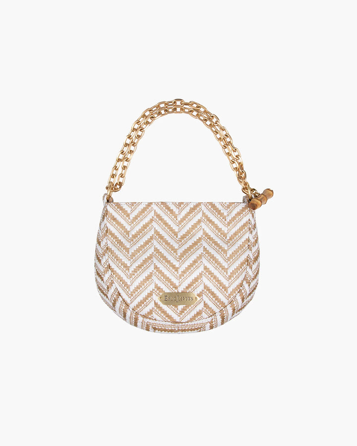 Eric Javits Chain Pouch Raffia Bag - Mildred Hoit