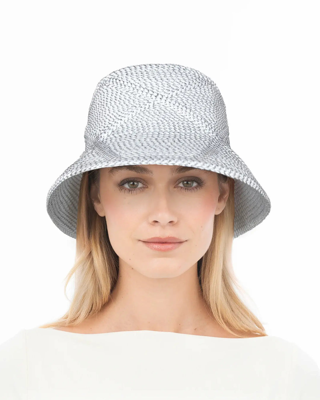 Eric Javits Latticia Hat in Ice - Mildred Hoit