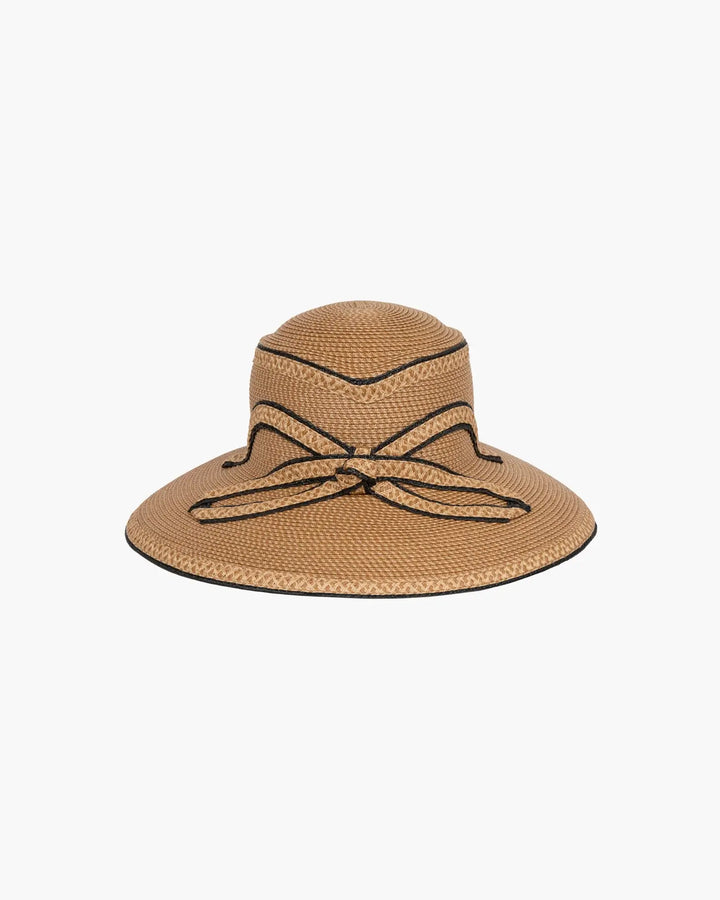 Eric Javits Bowtastic Hat in Natural & Black - Mildred Hoit