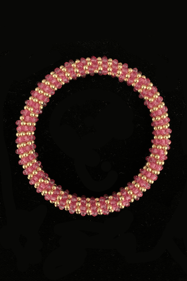Meredith Frederick Sadie Pink Topaz and 14K Gold Bracelet available at Mildred Hoit in Palm Beach.