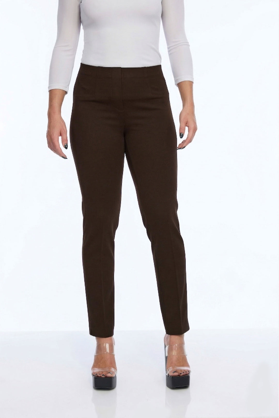 Lior Sasha Ponte Sasha Pant in Chocolate - Mildred Hoit