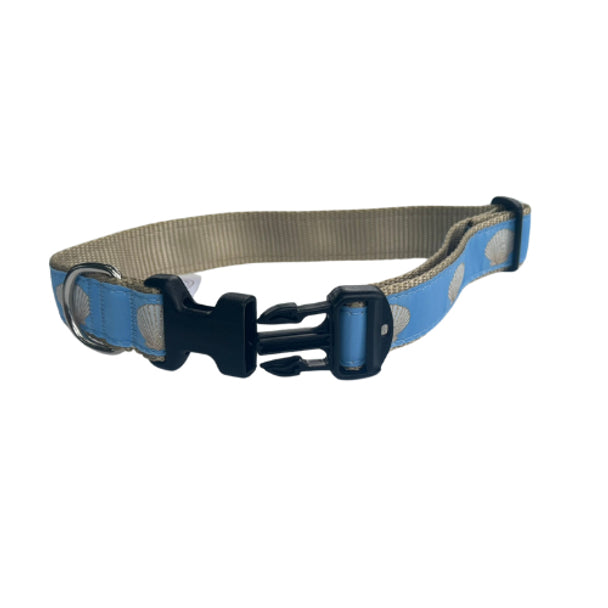 Light Blue Scallop Dog Collar in Small - Mildred Hoit