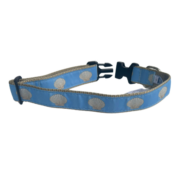 Light Blue Scallop Dog Collar in Large - Mildred Hoit