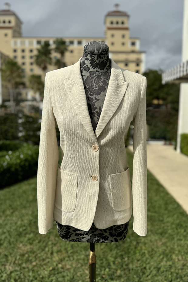 Seventy Textured Blazer in Beige available at Mildred Hoit in Palm Beach.