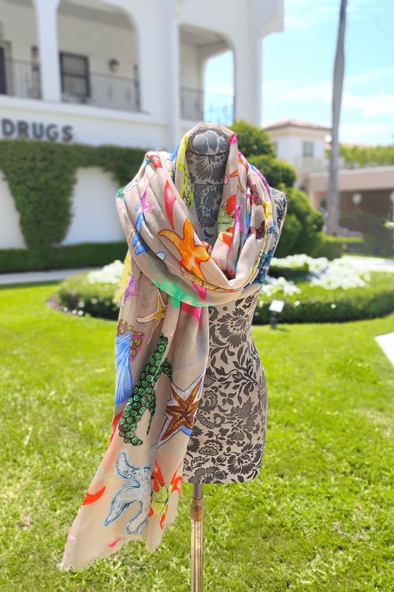 Coral Scarf in Taupe - Mildred Hoit