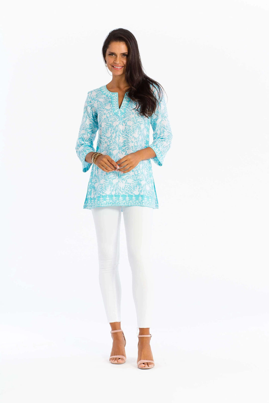 Sulu Vienna Tunic in Sky Blue - Mildred Hoit