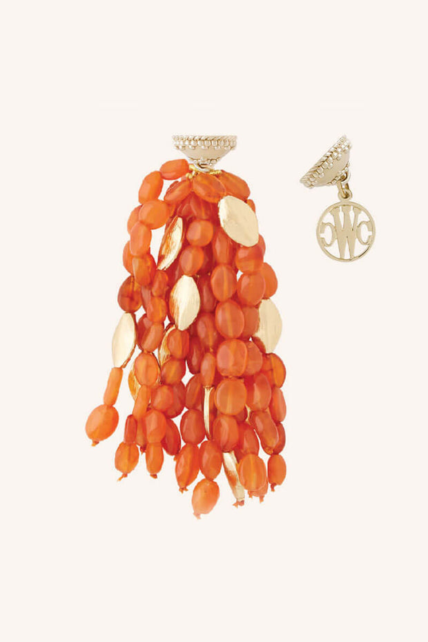 Clara Williams Gold Rush Carnelian Tassel available at Mildred Hoit in Palm Beach.