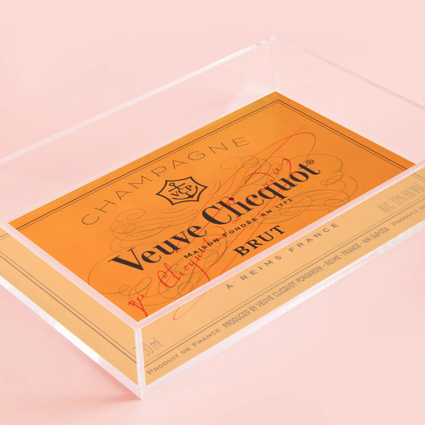 Small 'Veuve Clicquot' Lucite Tray