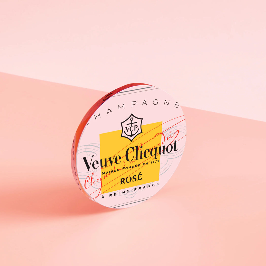 'Veuve Clicquot Rose' Set of 2 Coasters - Mildred Hoit