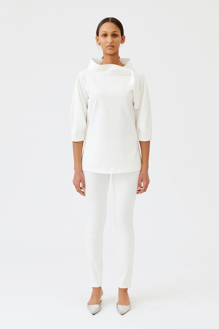 Wingate Teno Top in Off White - Mildred Hoit