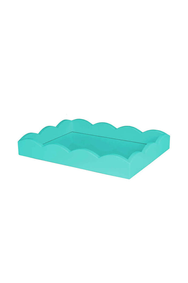 Small Turquoise Scalloped Tray available at Mildred Hoit in Palm Beach.