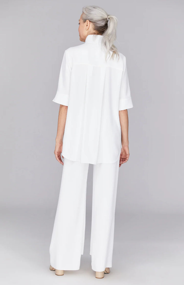 Emmelle Luxurious Crepe Tunic in Pearl