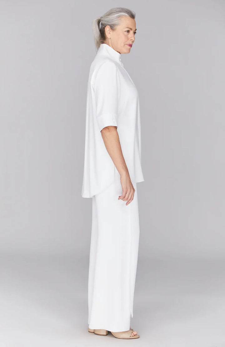 Emmelle Luxurious Crepe Tunic in Pearl