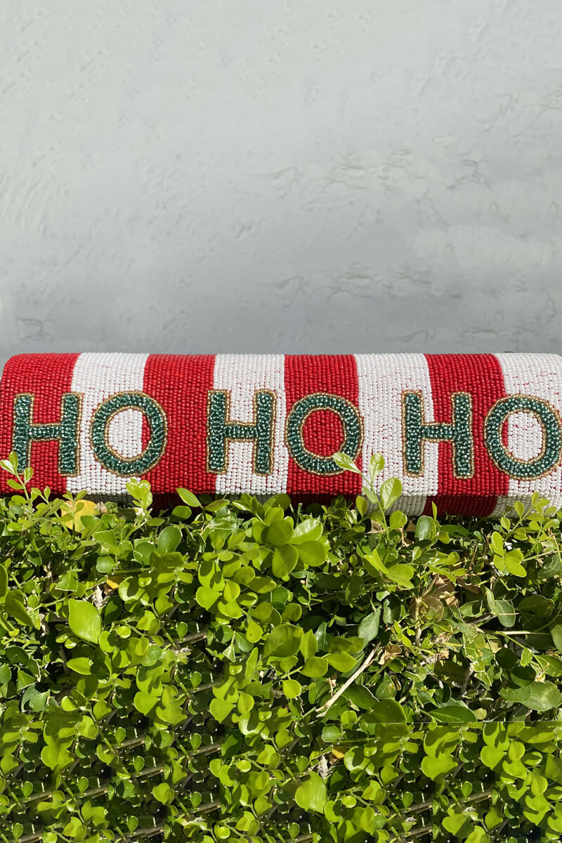 'Ho Ho Ho' Beaded Clutch Bag - Mildred Hoit