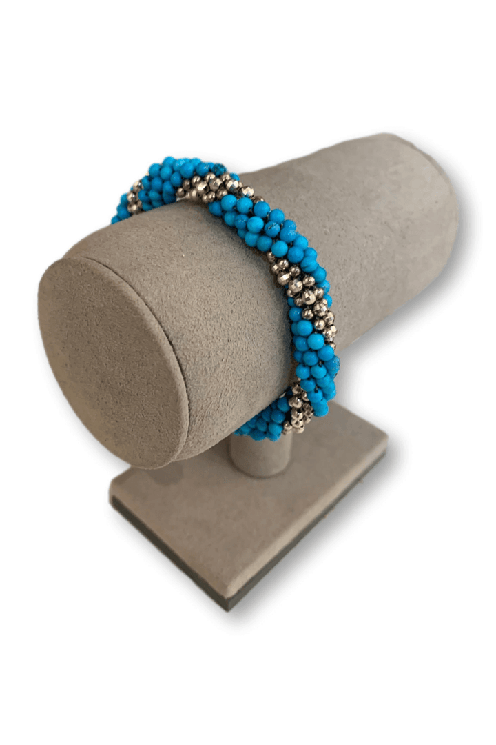 Meredith Frederick Audrey Bracelet in Turquoise and Silver - Mildred Hoit