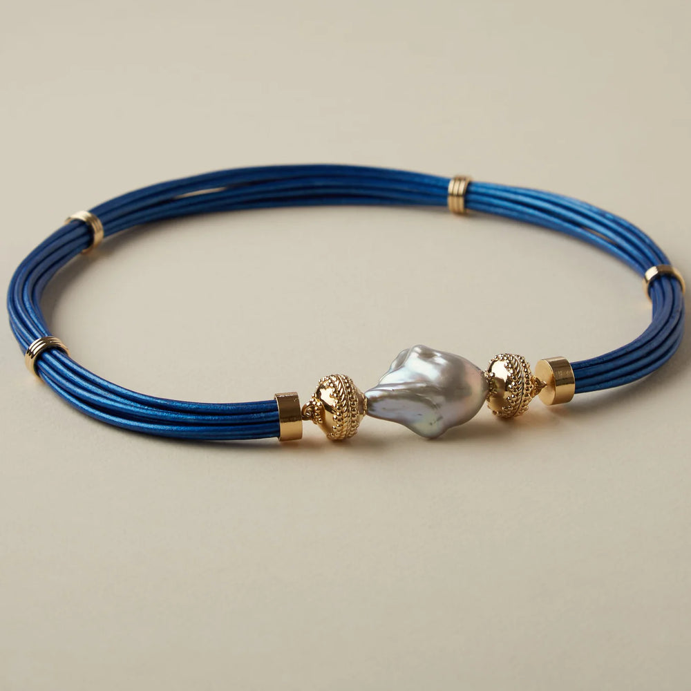 Clara Williams Grey Baroque Pearl Centerpiece - Mildred Hoit