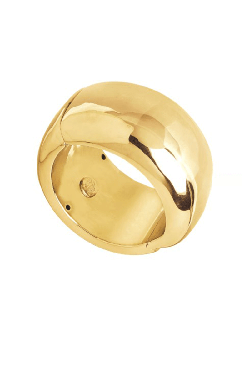 Wide Smooth Gold Bracelet - Mildred Hoit