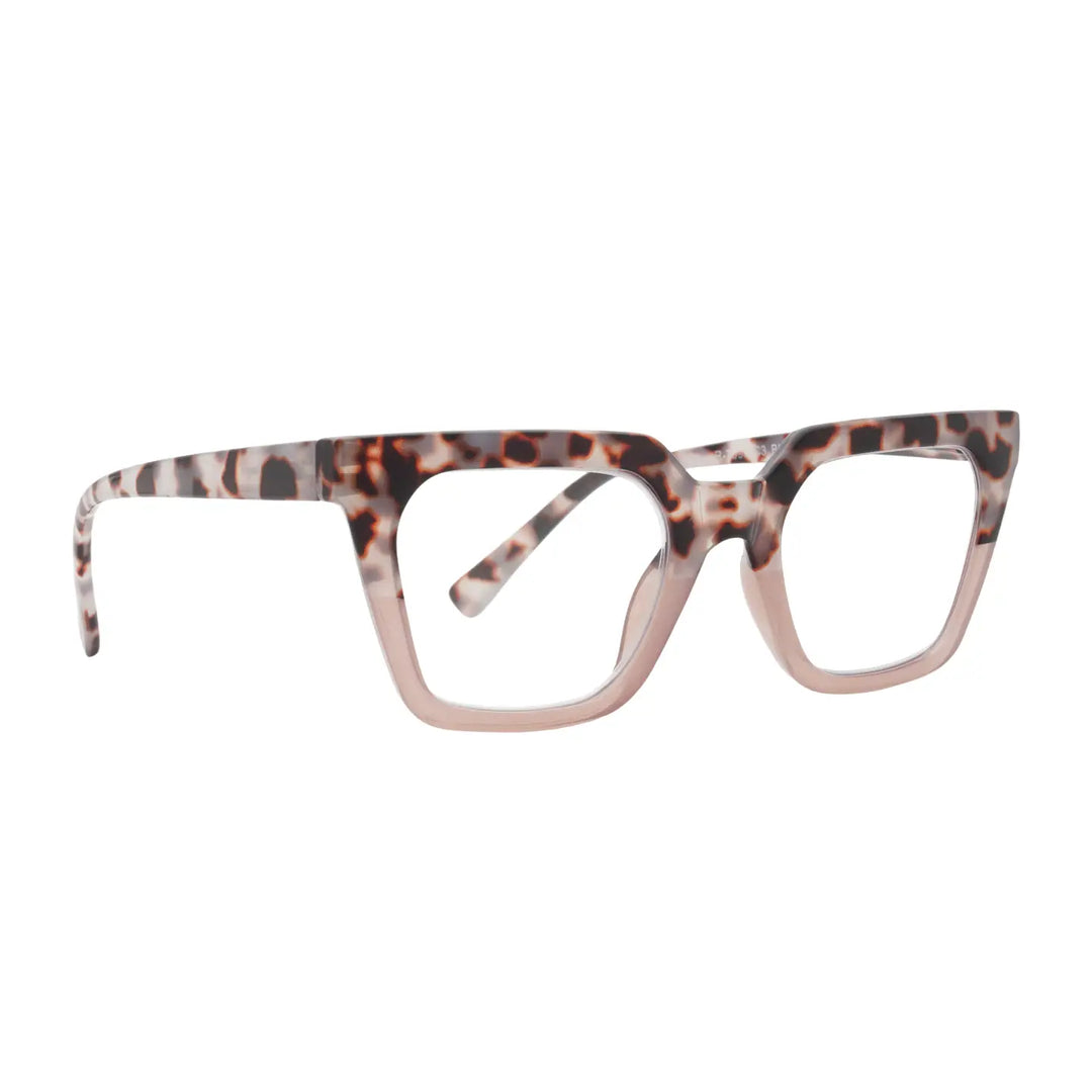 Camille Blue Light Readers in Tortoise & Mauve - Mildred Hoit