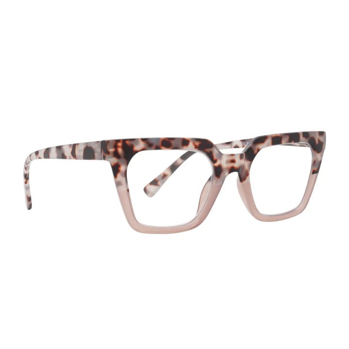 Camille Blue Light Readers in Tortoise & Mauve - Mildred Hoit