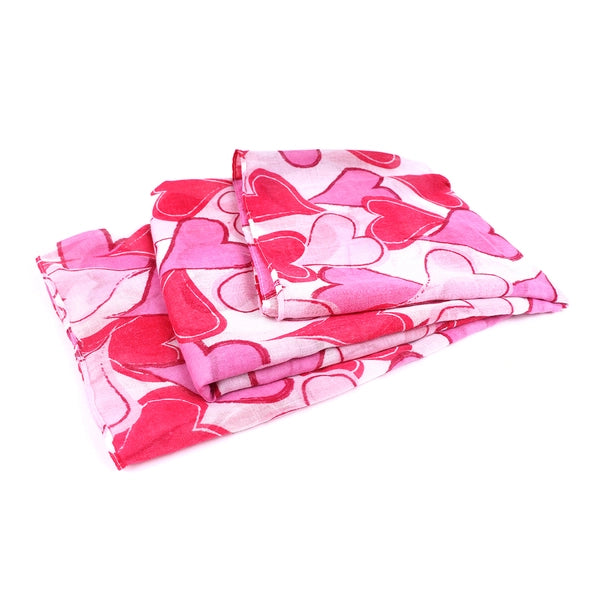 Pink Heart Scarf - Mildred Hoit