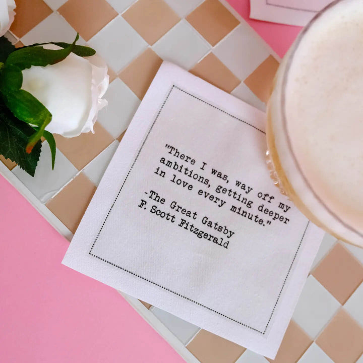 Cocktail Napkins with Love Quotes