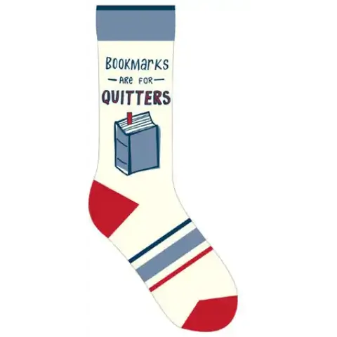 'Bookmarks are for Quitters' Socks