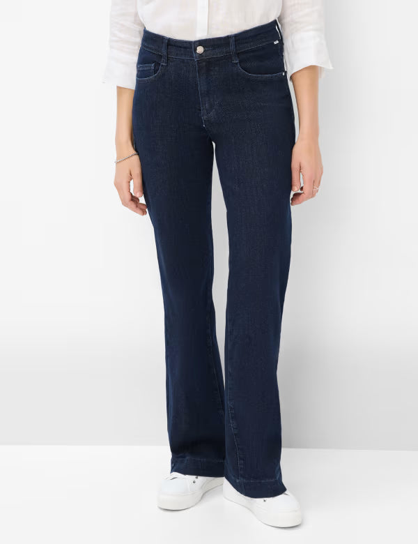 Brax Maine Pant in Clean Dark Blue - Mildred Hoit