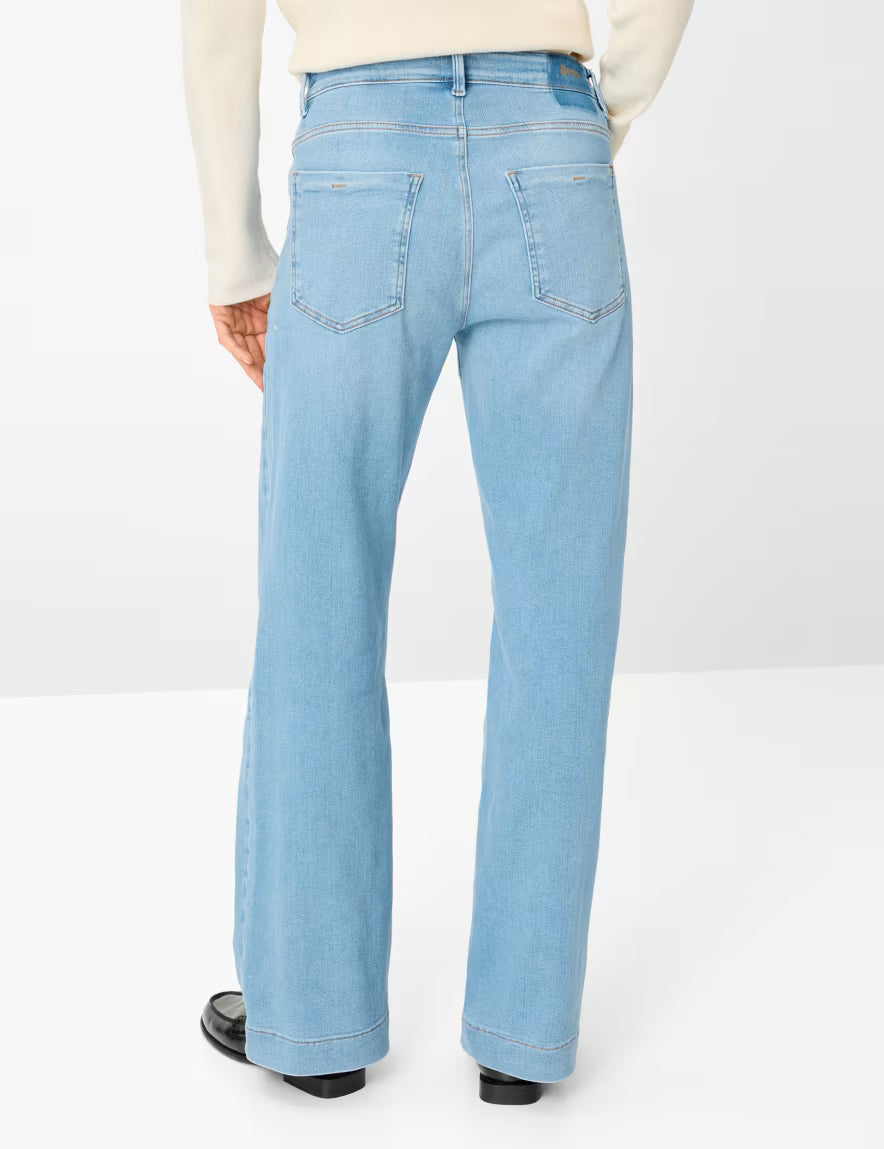 Brax Maine Pant in Used Light Blue - Mildred Hoit