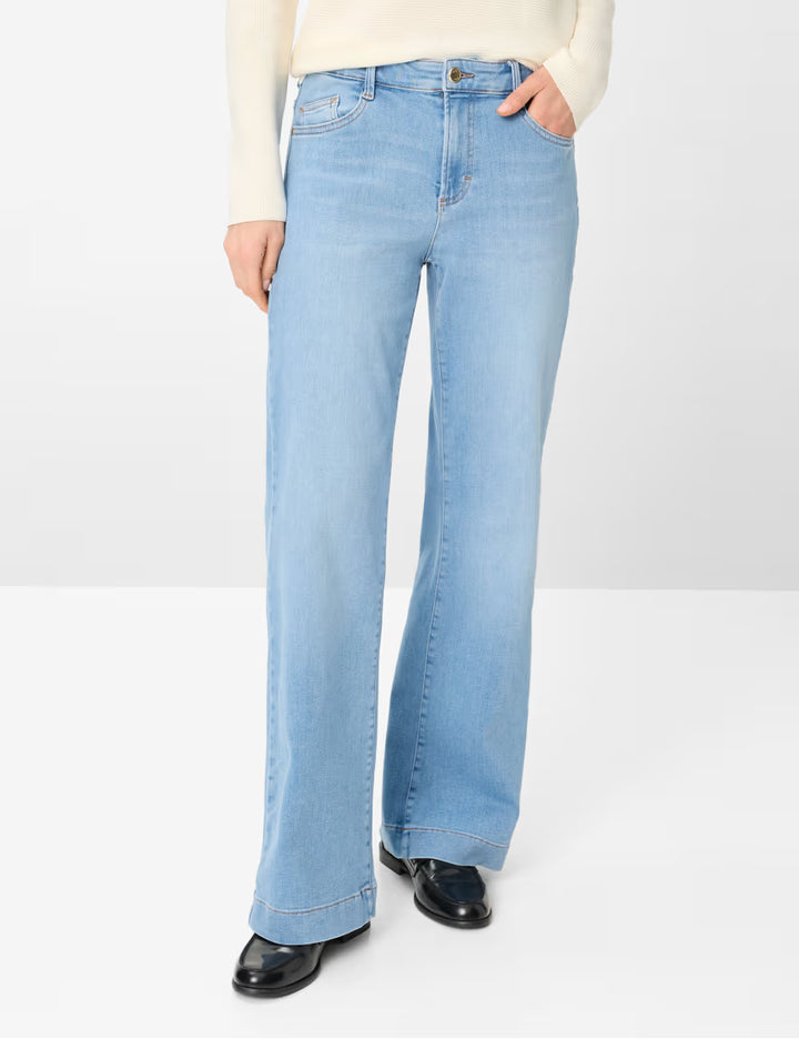 Brax Maine Pant in Used Light Blue - Mildred Hoit