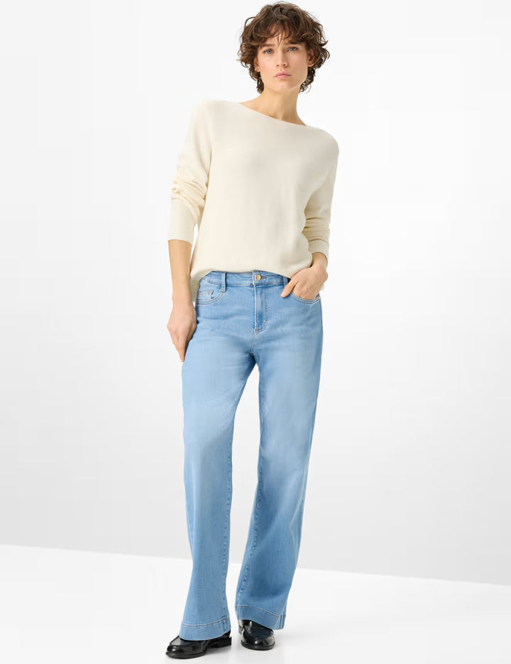 Brax Maine Pant in Used Light Blue - Mildred Hoit