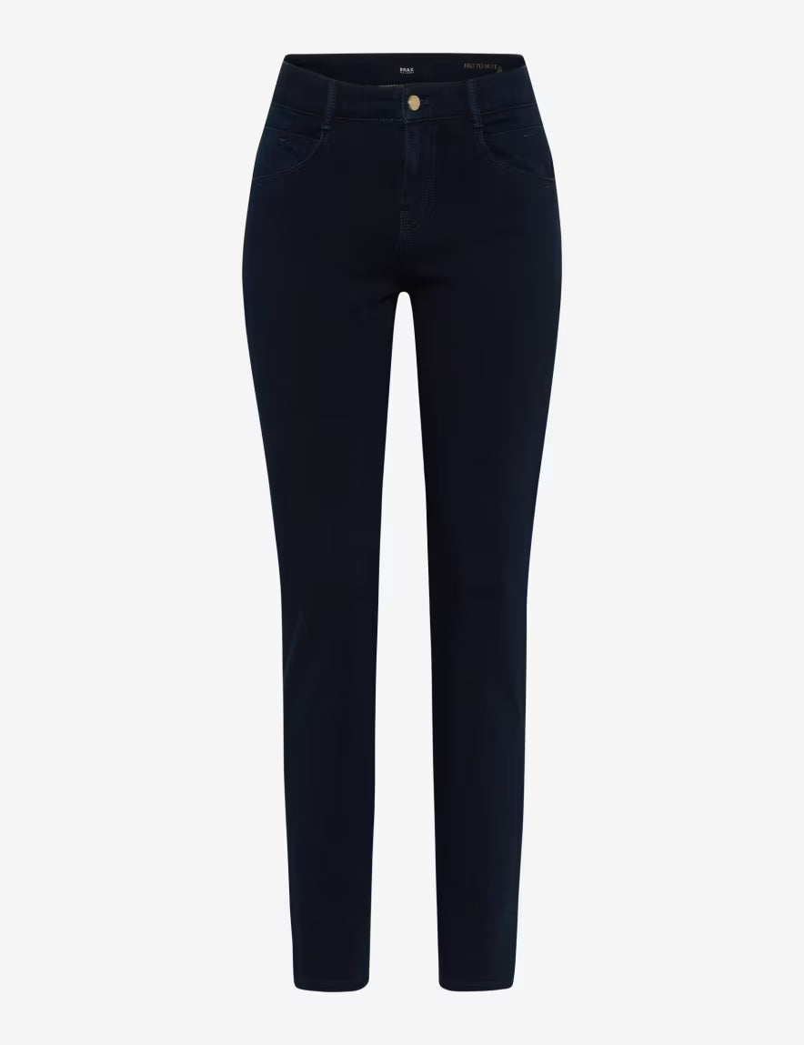 Brax Shakira Pant in Clean Blue Black - Mildred Hoit