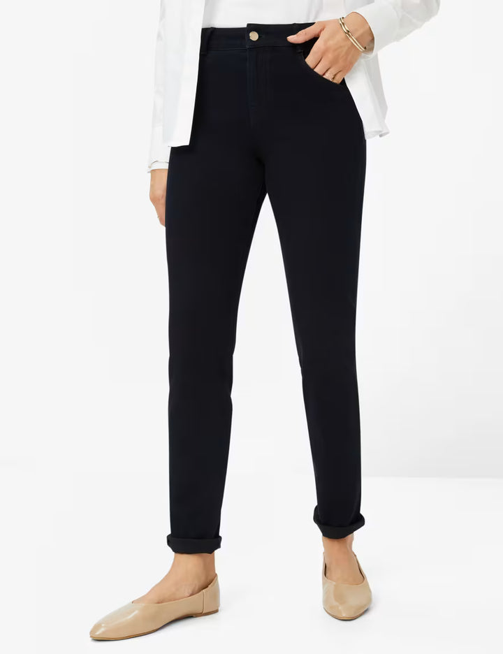 Brax Shakira Pant in Clean Blue Black - Mildred Hoit