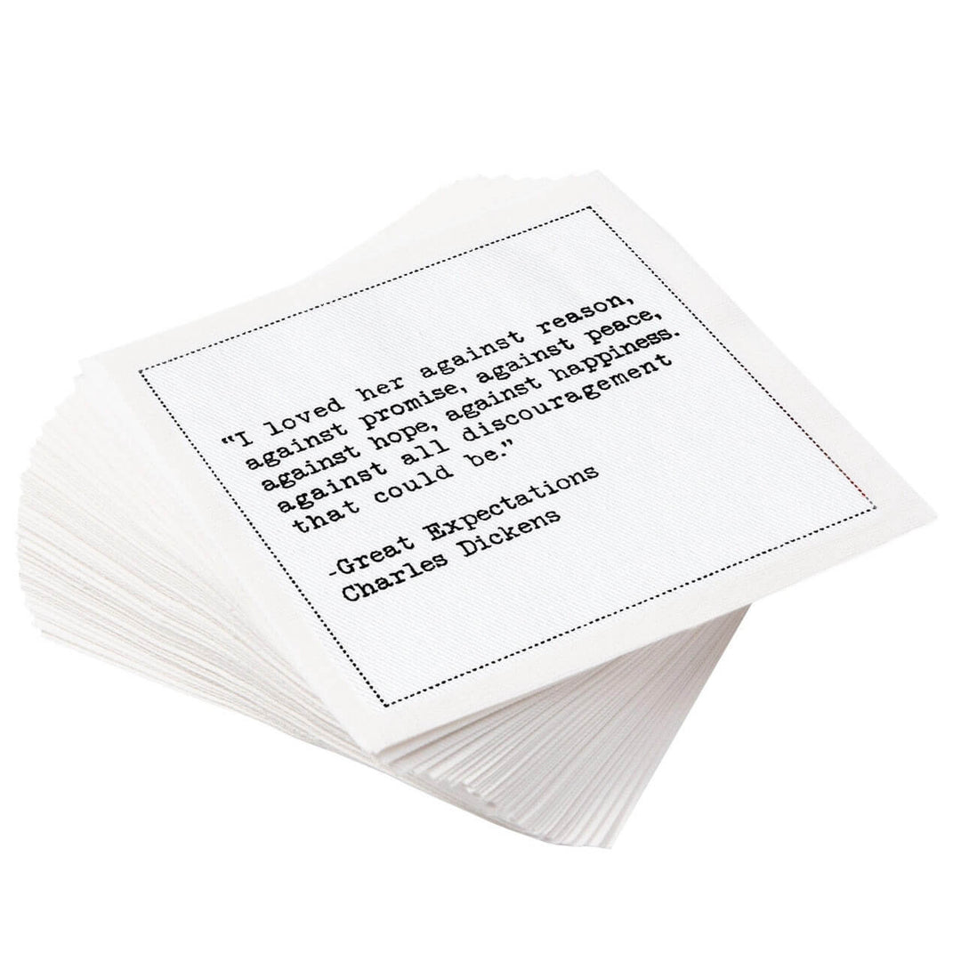 Cocktail Napkins with Love Quotes